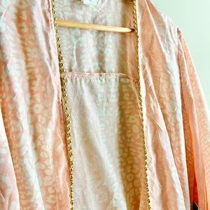 NWT Violet Sky Blush Animal Print Kimono or Swim Cover Up